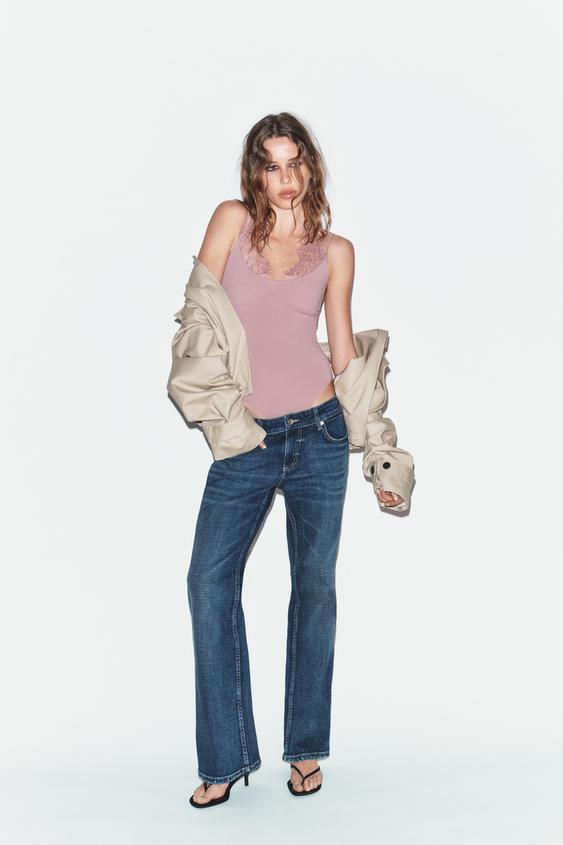 PEMBE DANTEL KOMBİNELİ HALTER BODY