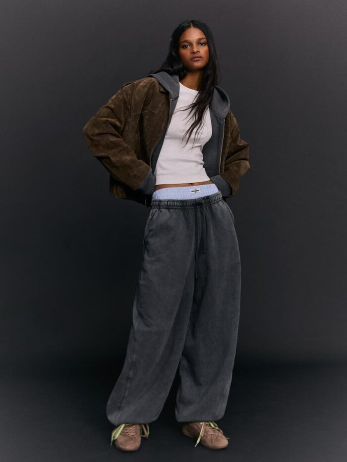 STOPERLİ BARREL FİT ŞARDONLU EŞOFMAN ALTI