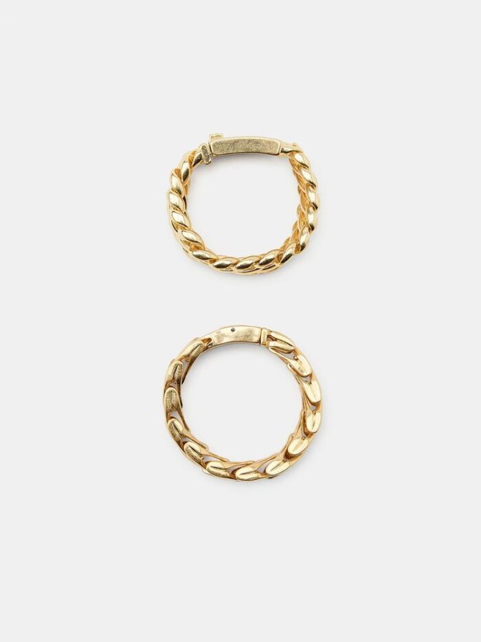 2'Lİ KALIN METAL BİLEKLİK SETİ