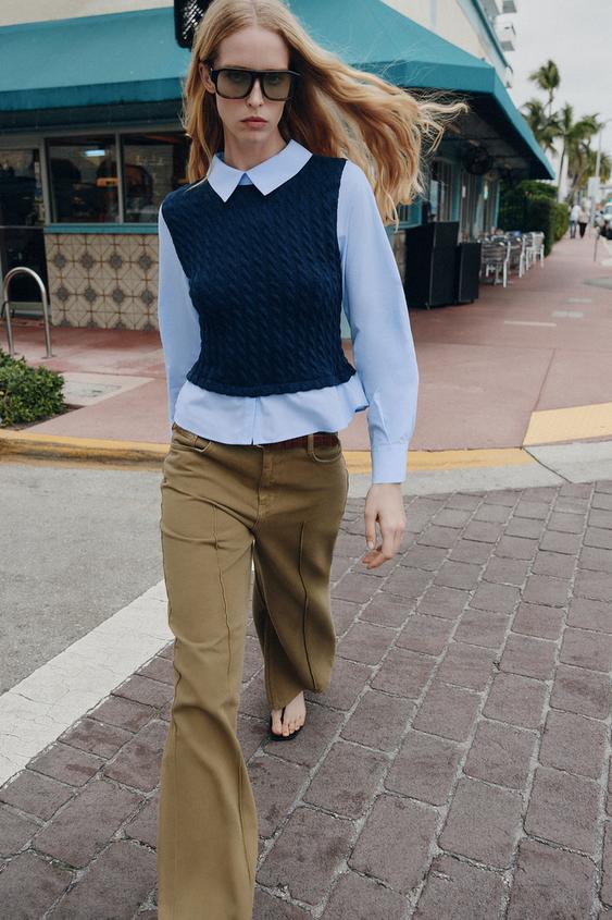 KONTRAST POPLİN GÖMLEK