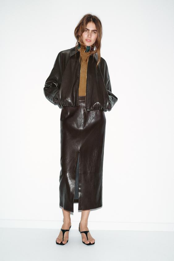 SUNİ DERİ MİDİ ETEK TAKIMI