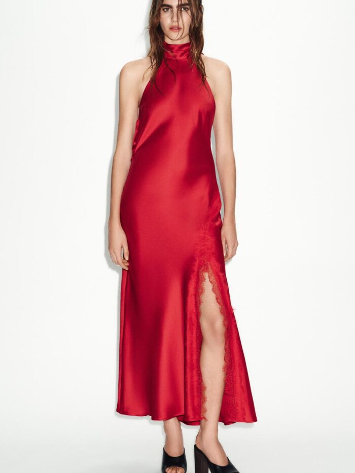 DANTELLİ KOMBİNE SLIP ELBİSE