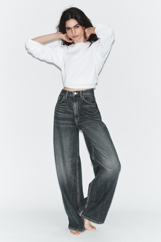 MAVİ RENK TRF YÜKSEK BEL EKSTRA GENİŞ PAÇA JEAN