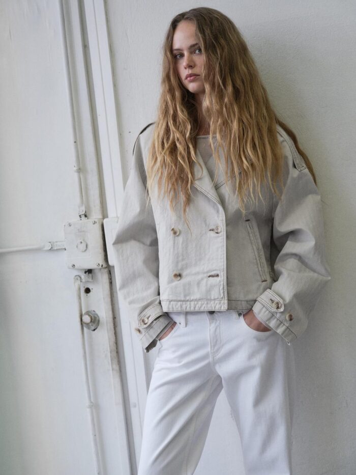 YIKANMIŞ GÖRÜNÜMLÜ BALIK SIRTI CEKET