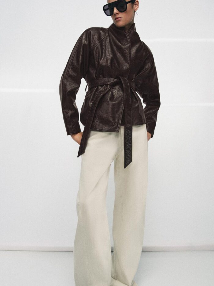 KEMERLİ SUNİ DERİ CEKET ZW COLLECTION