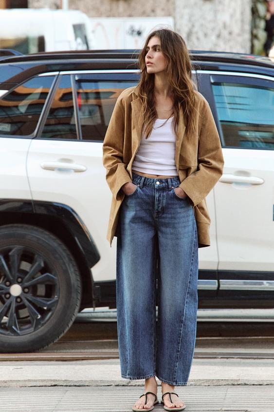 Z1975 DİKİŞ DETAYLI YÜKSEK BEL BARREL JEAN