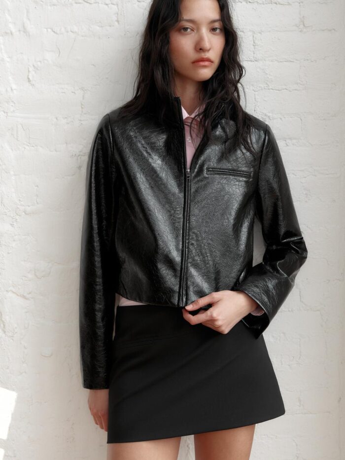 SUNİ DERİ KISA CEKET