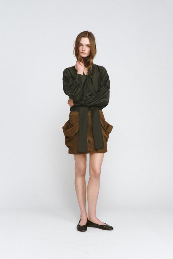 BAĞCIKLI SATEN GÖMLEK ZW COLLECTION