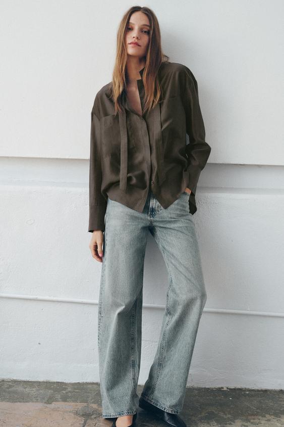 BAĞCIKLI CEPLİ GÖMLEK ZW COLLECTION