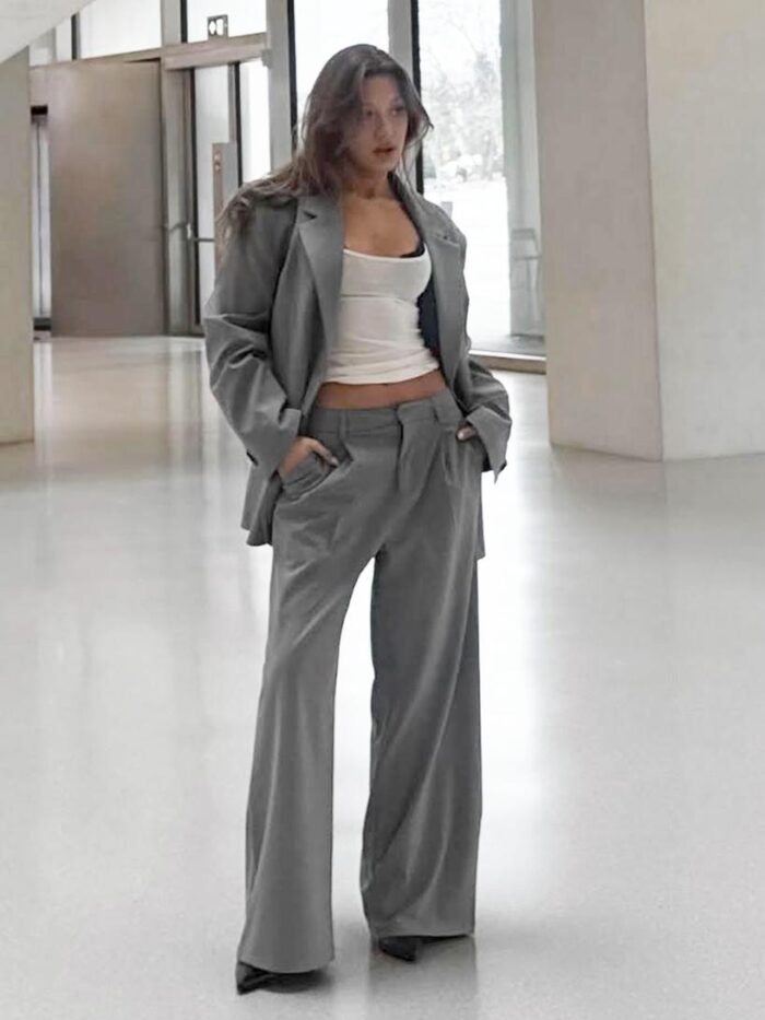 ÇİFT KUMAŞLI HACİMLİ PANTOLON