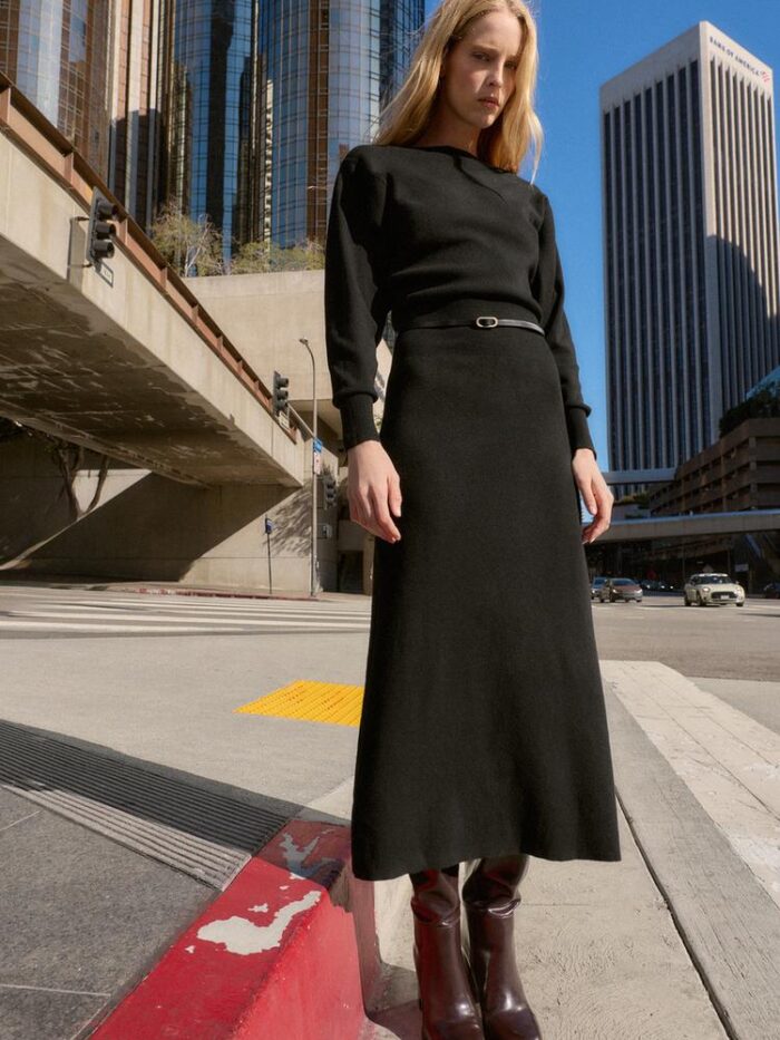 KEMERLİ MİDİ ELBİSE