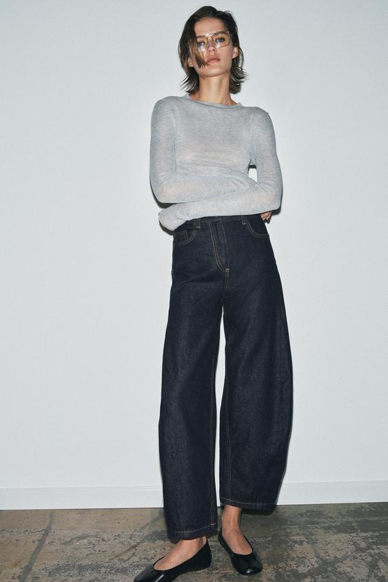 MAVİ RENK ZW COLLECTION ORTA BEL BALON BİLEK BOY JEAN