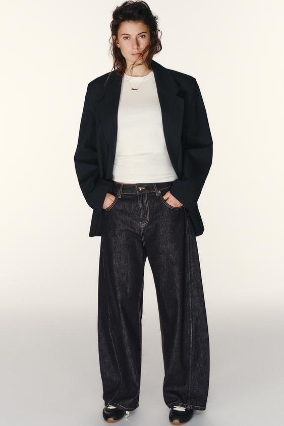 TRF YANLARI FERMUARLI JEAN