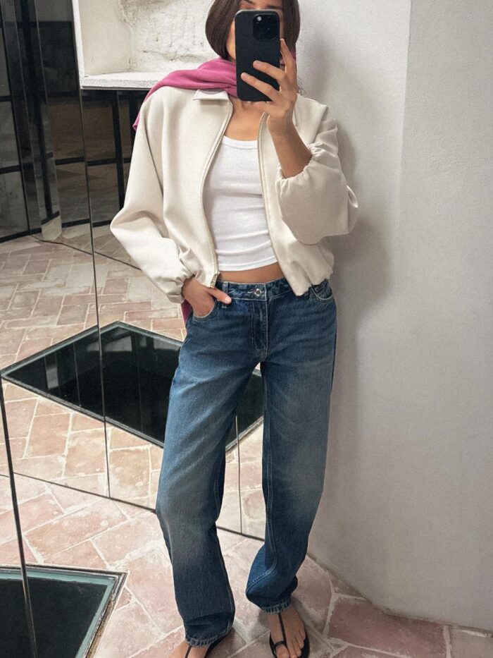 FERMUARLI BALON CEKET EKRU