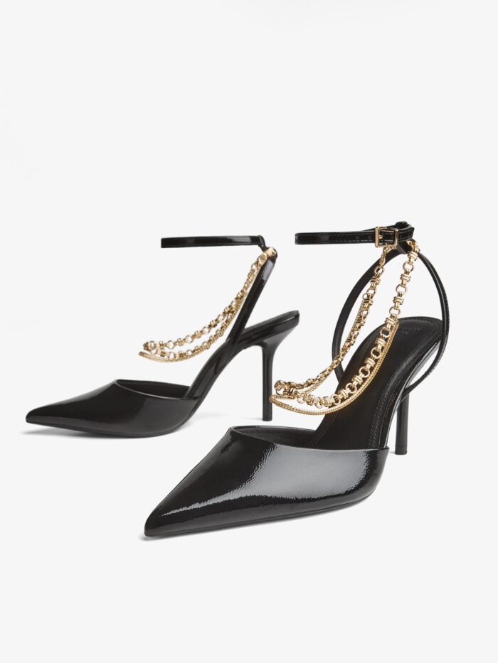 ZİNCİR DETAYLI TOPUKLU AYAKKABI