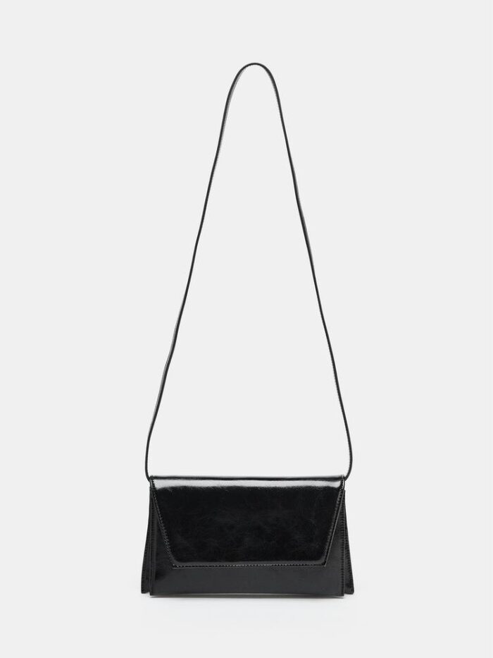 PARLAK MİNİ ZARF ÇAPRAZ ASKILI ÇANTA