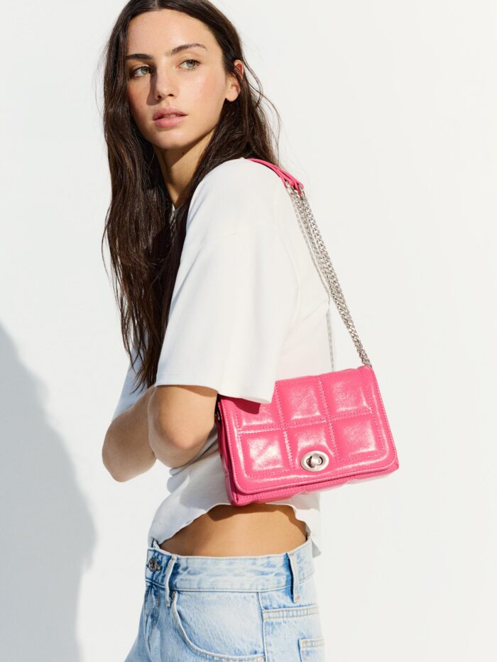 KAPİTONE MİNİ SUNİ DERİ ÇANTA