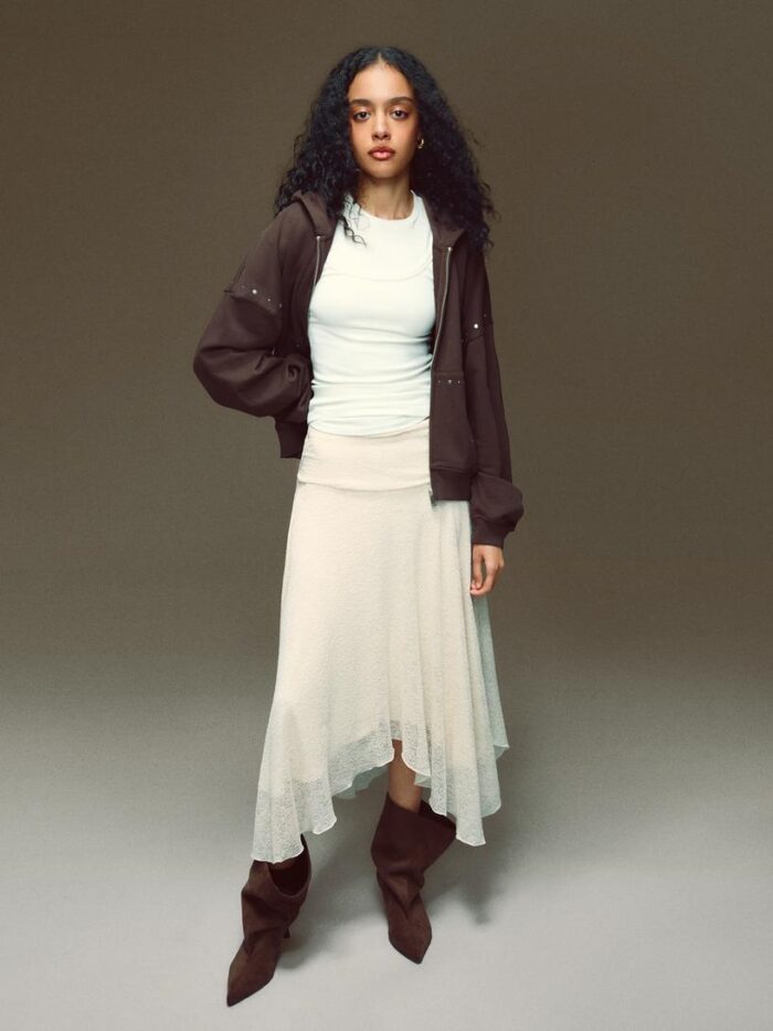 PARLAK FİLE MİDİ ETEK