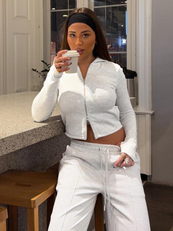 KAPÜŞONLU MODAL FERMUARLI SWEATSHİRT