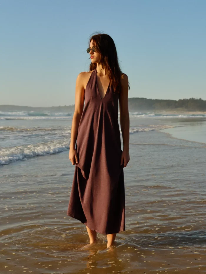 HALTER MİDİ ELBİSE