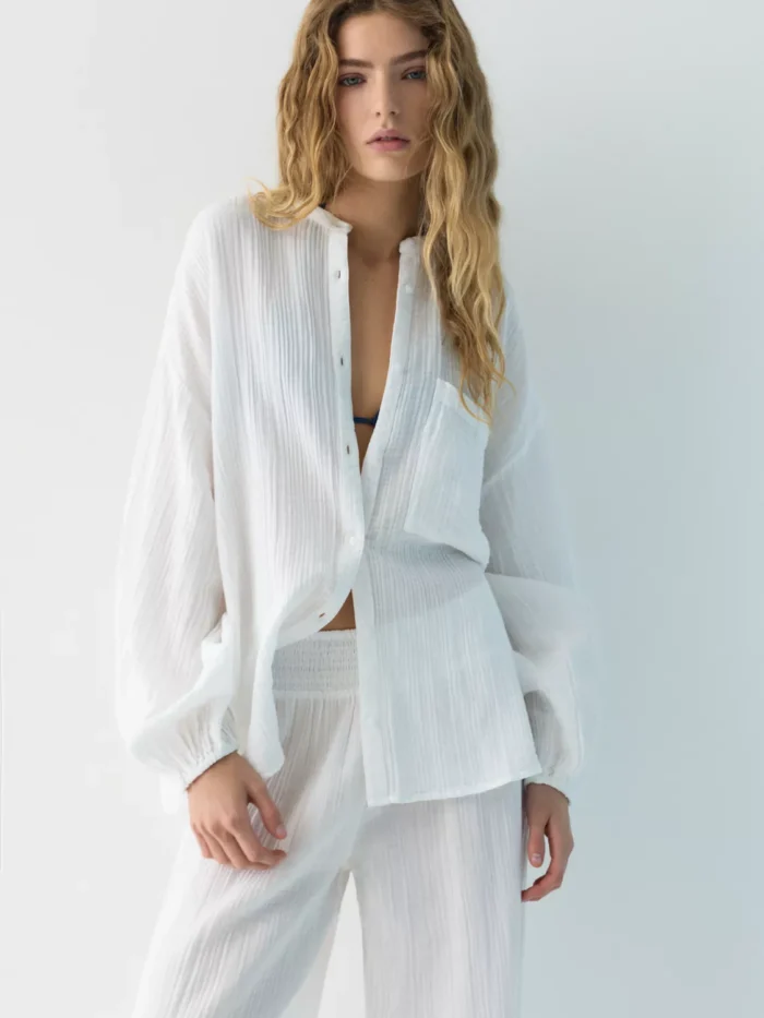 HAKİM YAKA ŞİLE BEZİ GÖMLEK