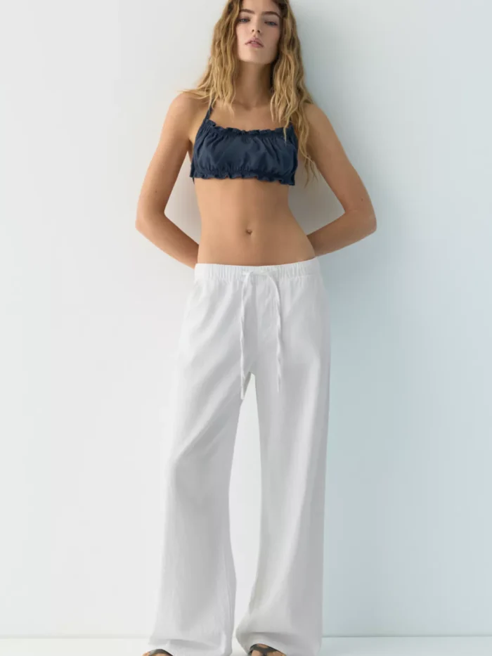 BEYAZ RENK DÜŞÜK BEL JOGGER JEAN