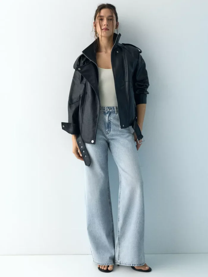 BAGGY STRAİGHT PAYETLİ JEAN