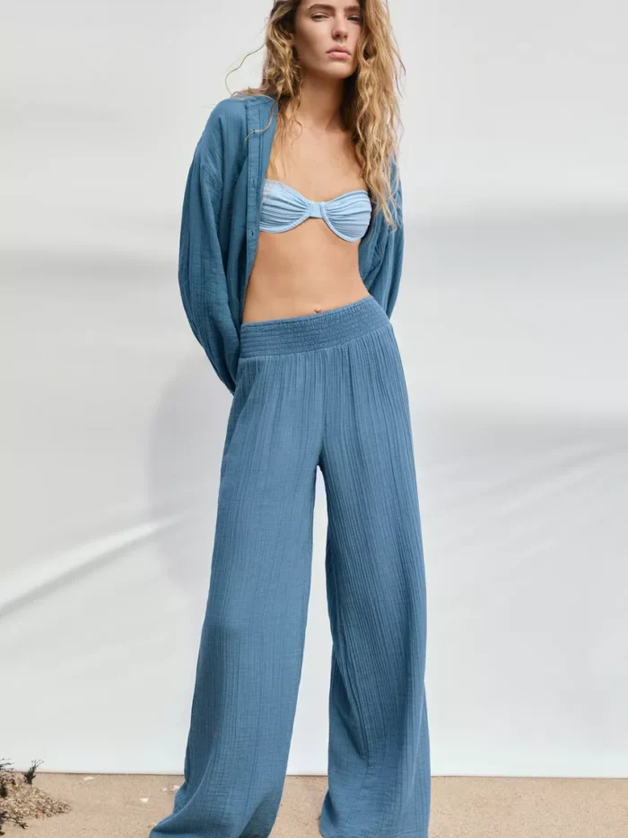 GAZELİ GÖRÜNÜMLÜ SALAŞ PANTOLON