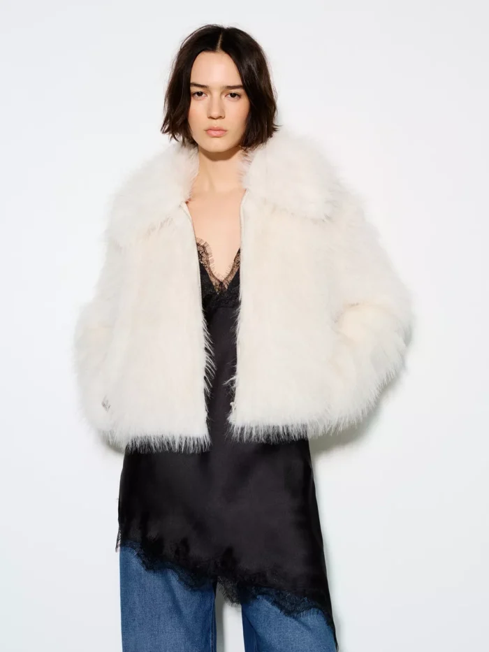 BEYAZ SUNİ KÜRK CEKET