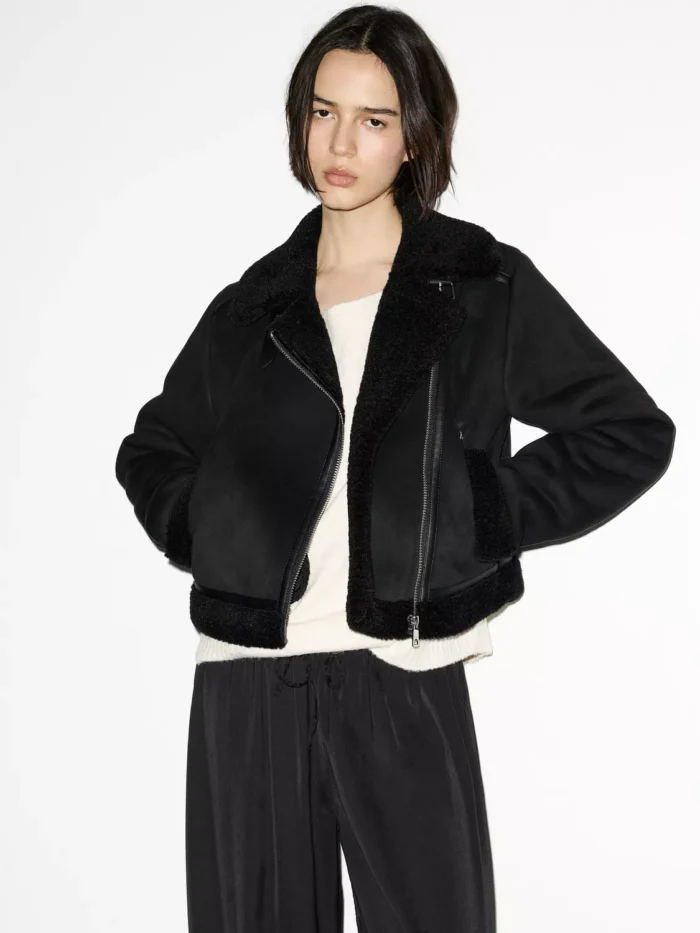 SİYAH RENK ÇİFT TARAFLI KISA CEKET