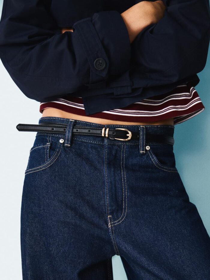 DİKİŞ DETAYLI SUNİ DERİ KEMER