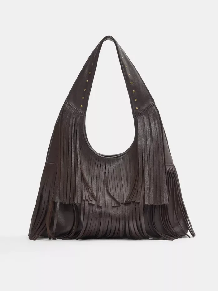 PÜSKÜLLÜ SHOPPER ÇANTA