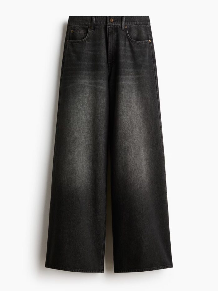 SİYAH RENK SUPER WİDE HİGH WAİST JEANS