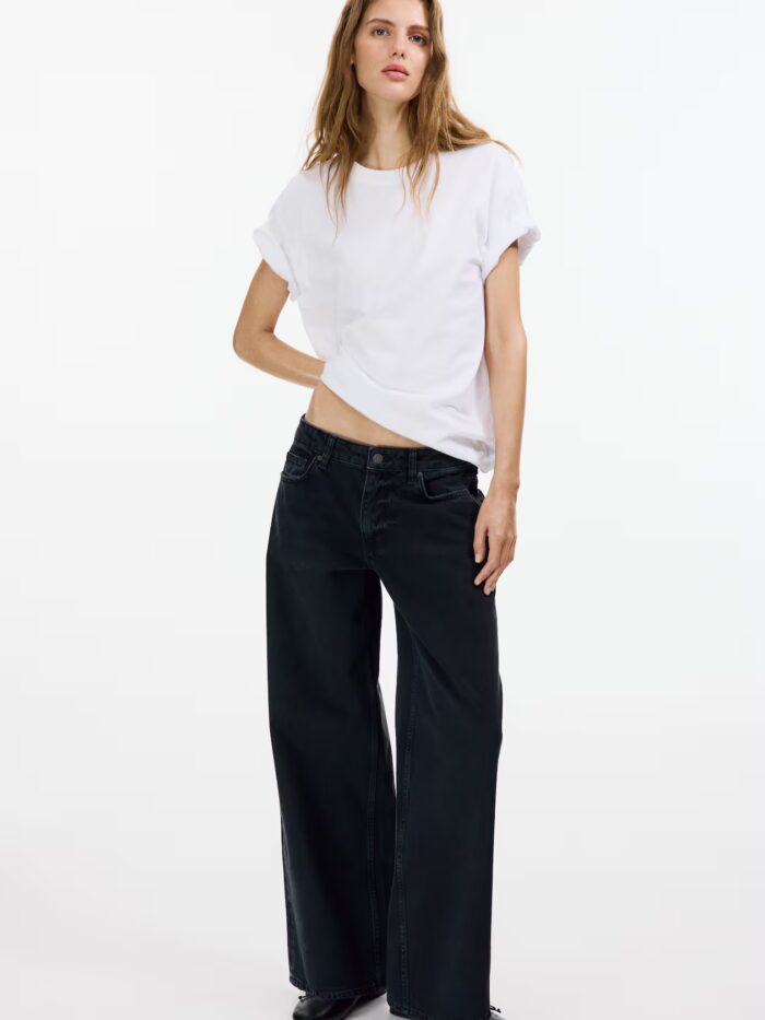 SİYAH RENK BAGGY LOW WAIST JEANS