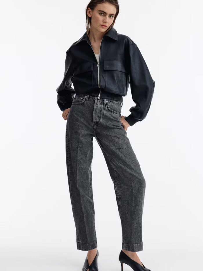 BARREL HIGH ANKLE JEANS