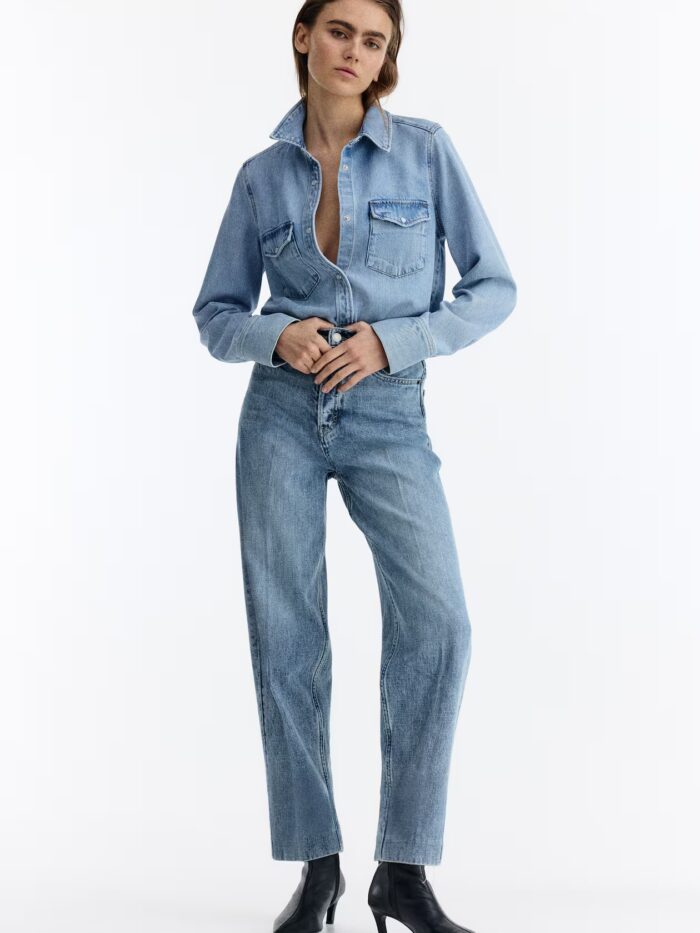 BARREL HIGH ANKLE JEANS